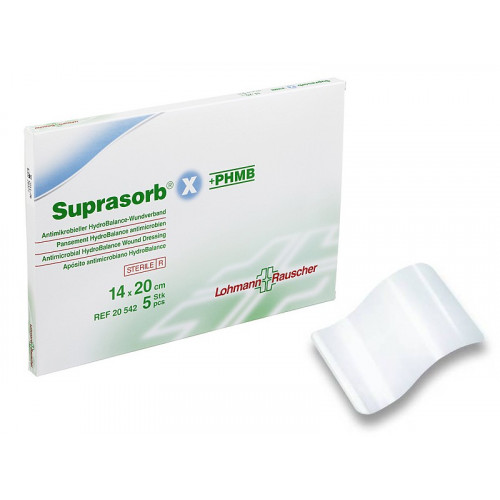 [недоступно] Suprasorb X PHMB / Супрасорб Х с ПГМБ - гидросбалансированная повязка для гнойных ран, 14x20 см